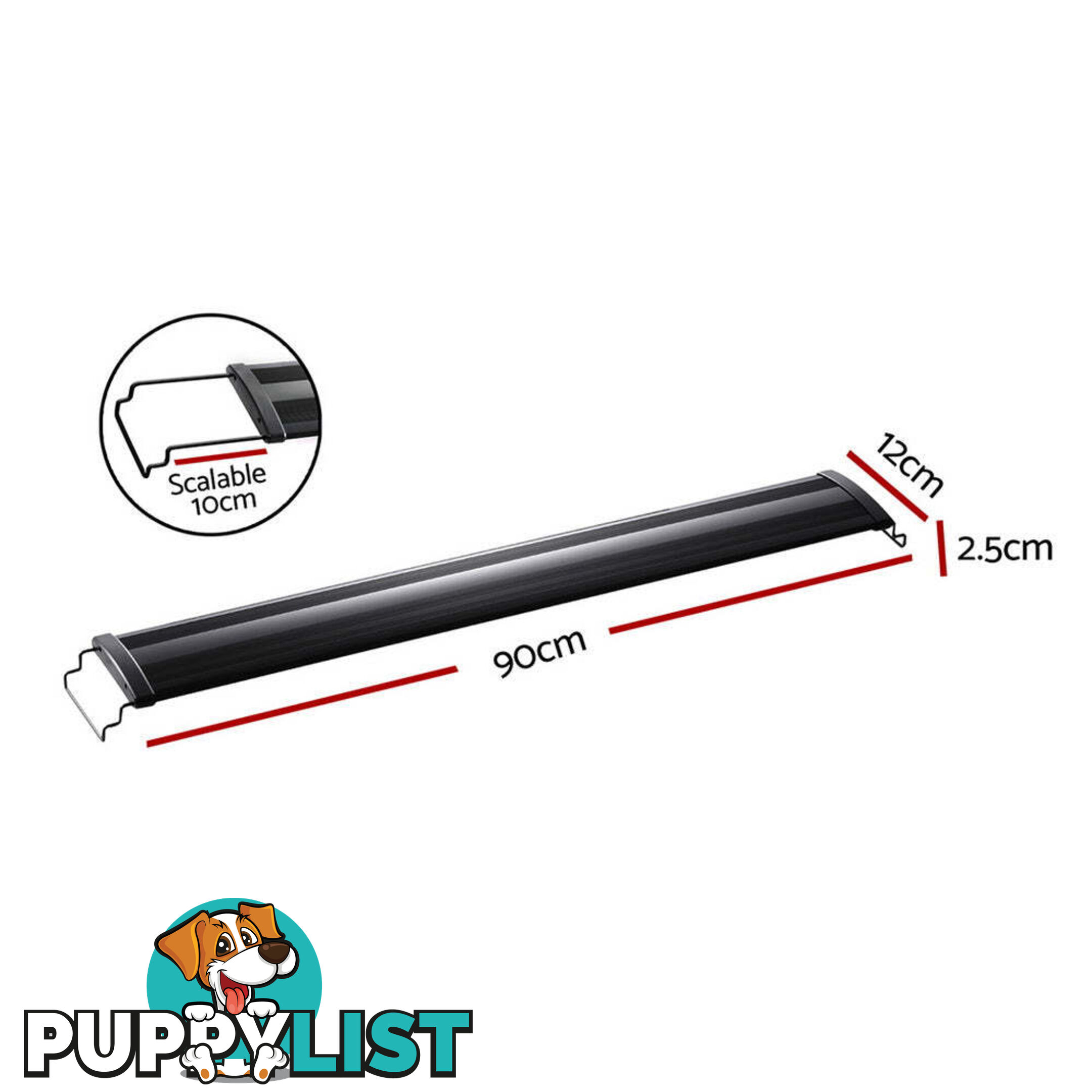 i.Pet Aquarium Light Full Spectrum 90CM Aqua Plant Fish Tank Lamp - AQUAR-LT-90-BK