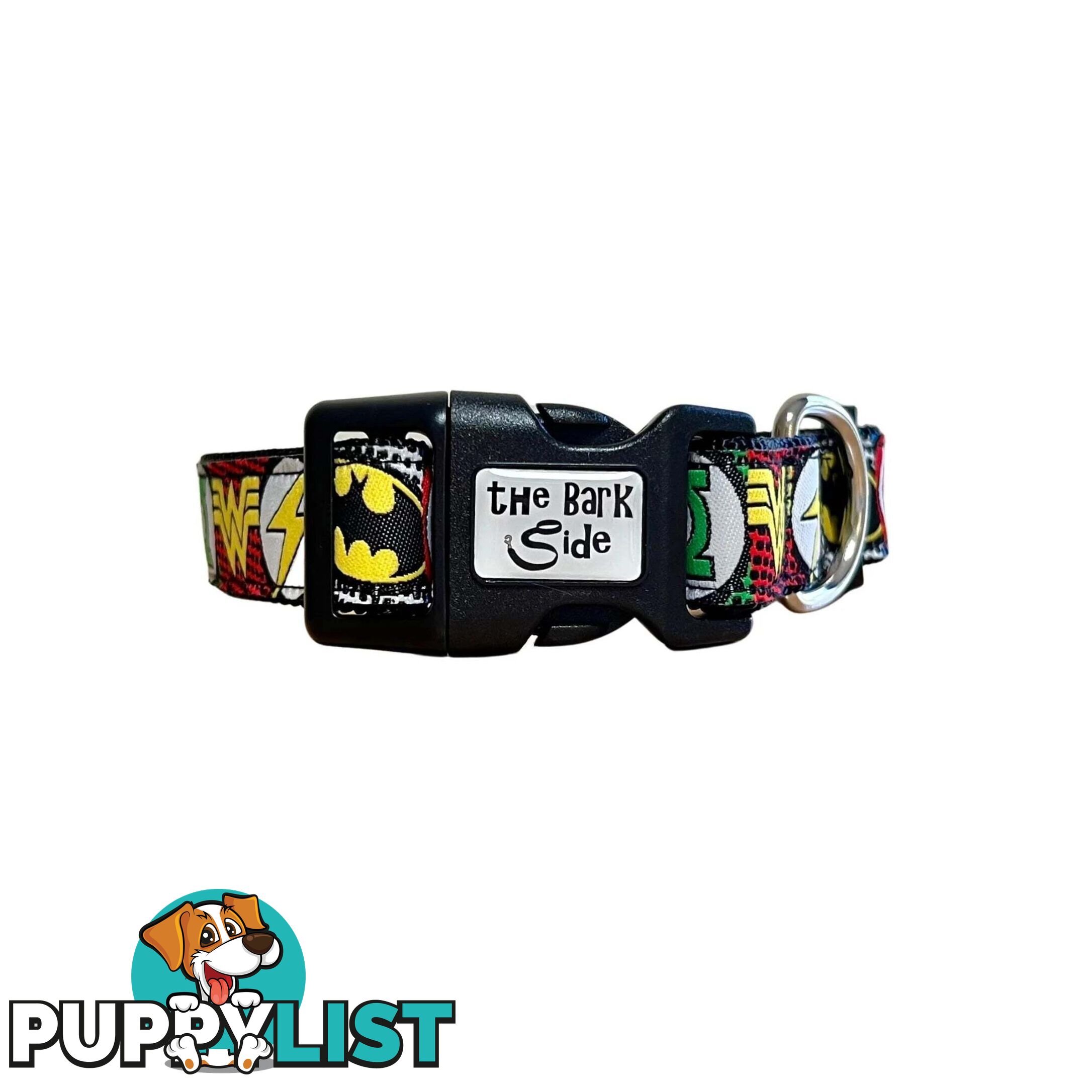 Superhero Dog Collar - Hand Made by The Bark Side - TBSHEROXSBLU