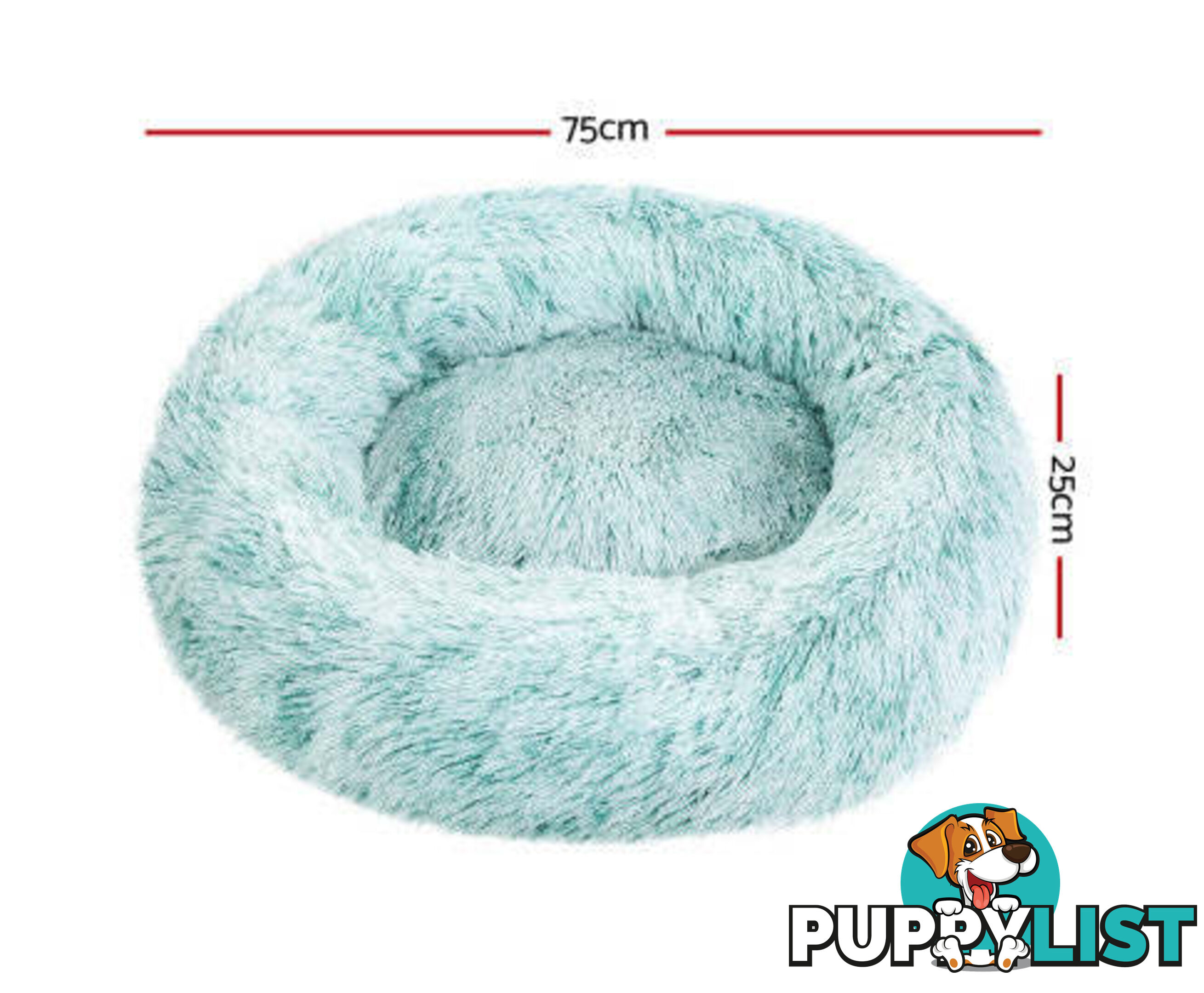 Pet Bed Dog Cat Calming Bed Sleeping Comfy Washable - PET-BED-D110-WHBR