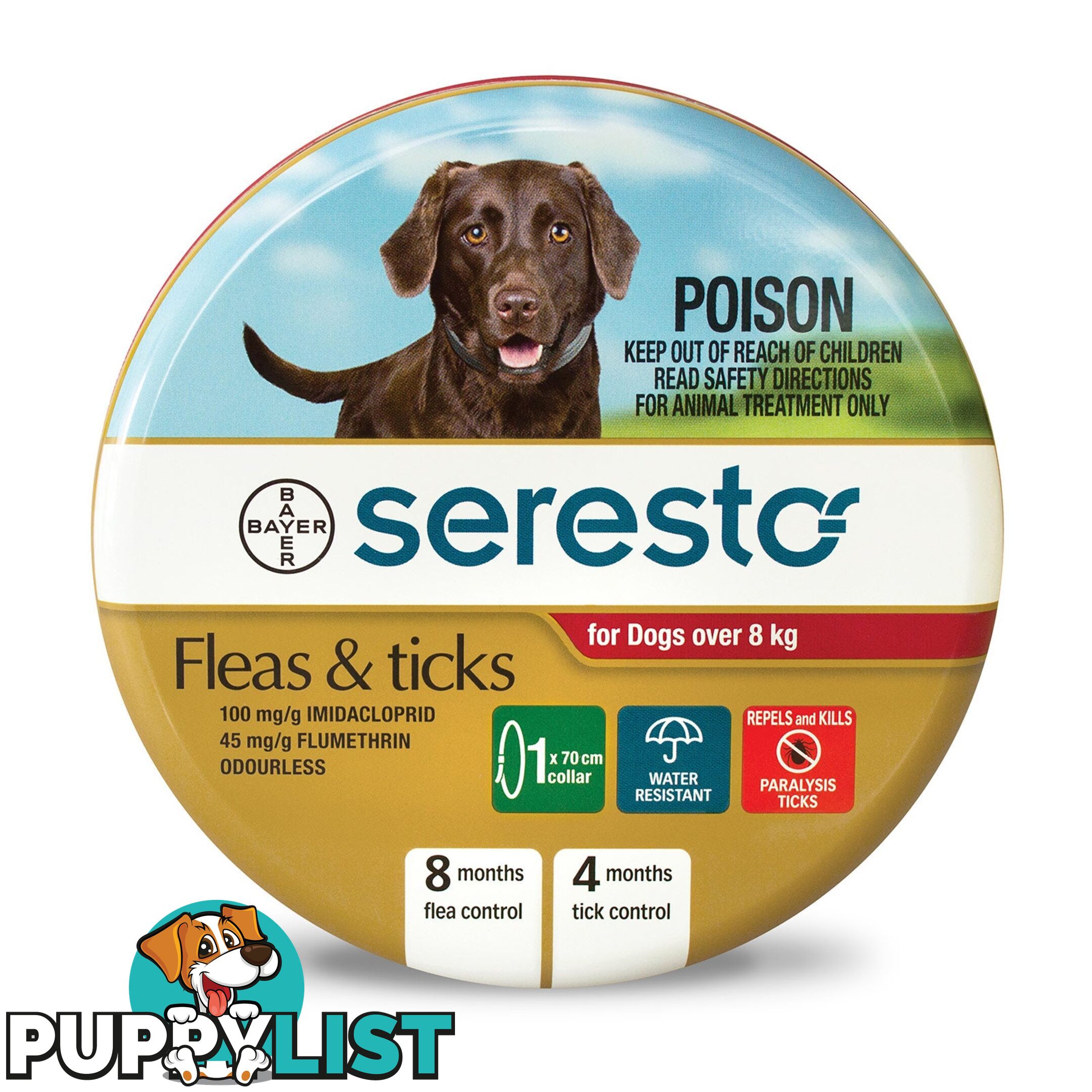 Flea & Tick Large Dog Collar (Over 8kg) Advantage Seresto - WPS-DHA0215