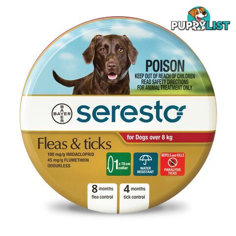 Flea & Tick Large Dog Collar (Over 8kg) Advantage Seresto - WPS-DHA0215