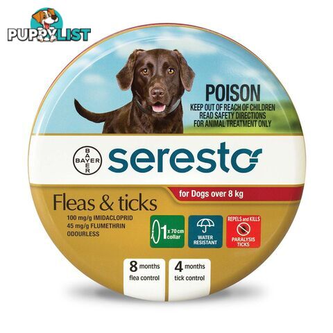 Flea & Tick Large Dog Collar (Over 8kg) Advantage Seresto - WPS-DHA0215