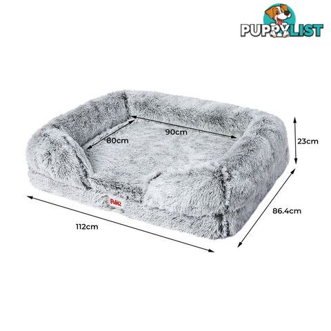 PaWz Pet Bed Orthopedic Sofa Dog Beds Bedding Soft Warm Mat Mattress Cushion - WB-PT1048-L-GY