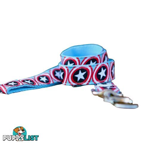 Captain America Dog Lead - Hand Made by The Bark Side - TBSLDCAP251.2