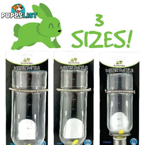 GLASS WATER BOTTLE RABBITS - BAINBRIDGE - BB-A8111