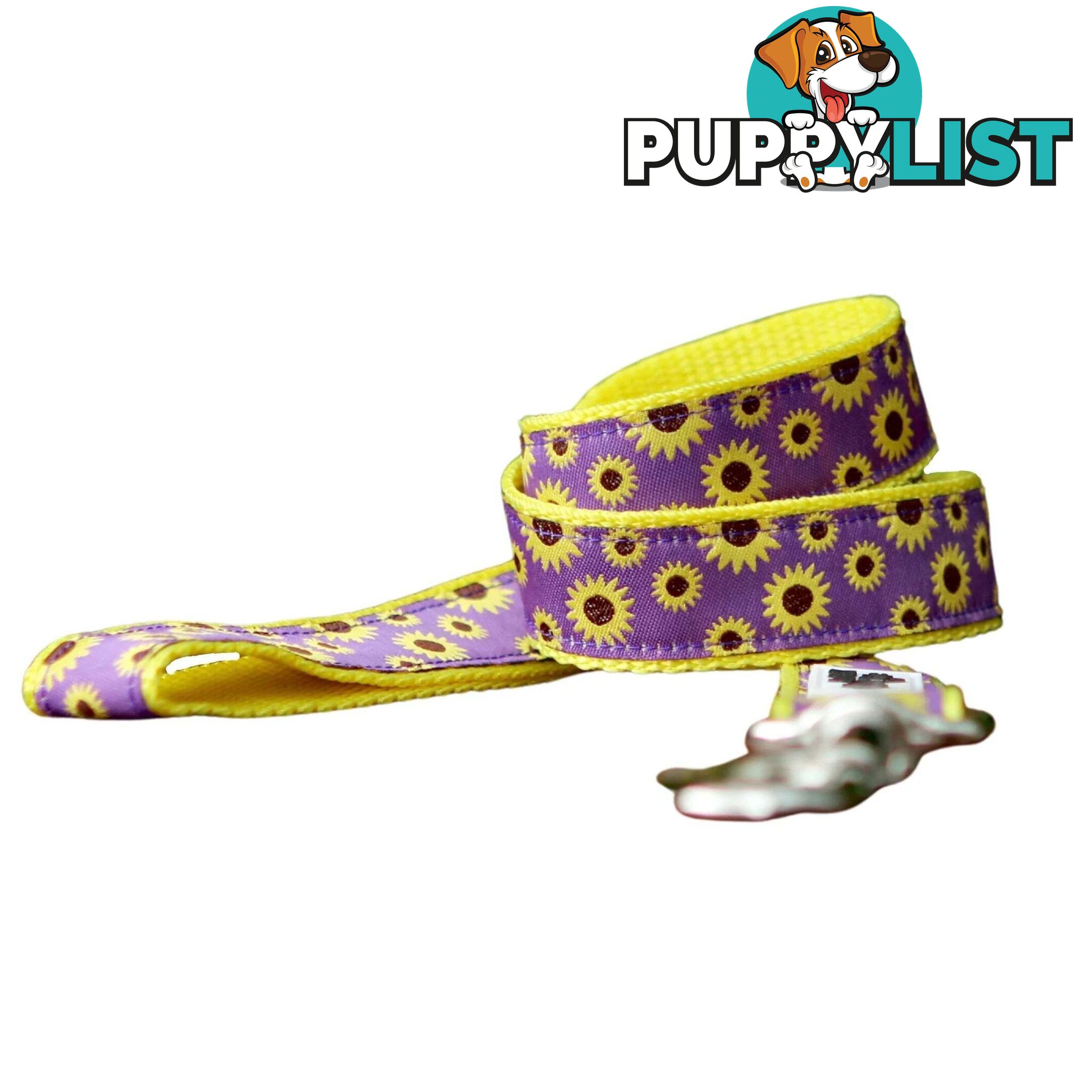 Sunflower Dog Lead / Dog Leash - Hand Made by The Bark Side - TBSLDSUN201.8