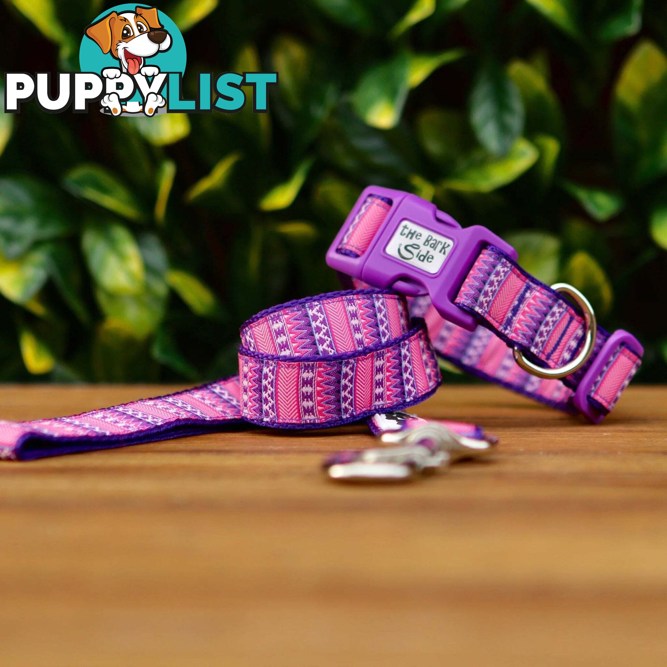 Aztec Dog Lead / Pink / Purple / Dog Leash - Hand Made by The Bark Side - TBSLDAZT201.2