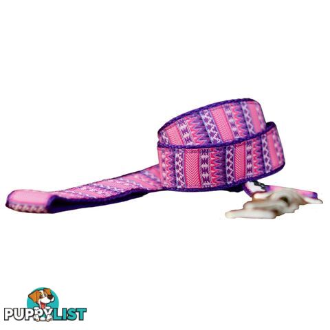 Aztec Dog Lead / Pink / Purple / Dog Leash - Hand Made by The Bark Side - TBSLDAZT201.2