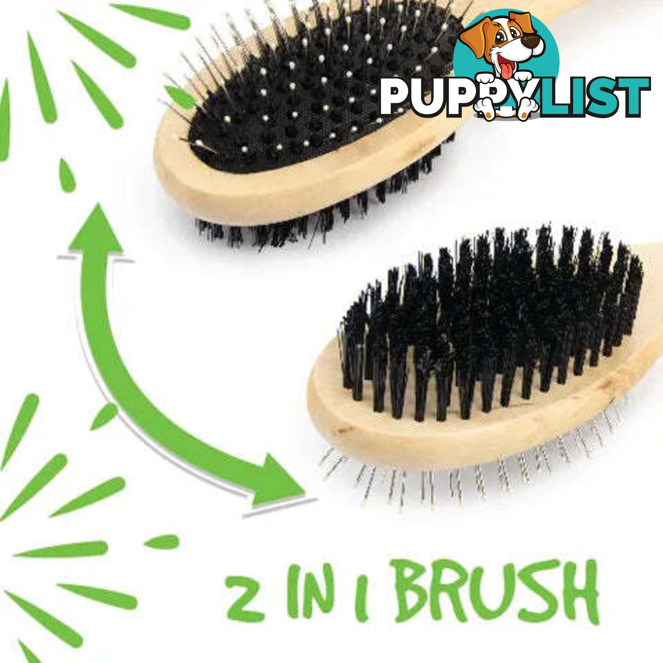 PET DOUBLE OVAL BRUSH - BAINBRIDGE - BB-A7233