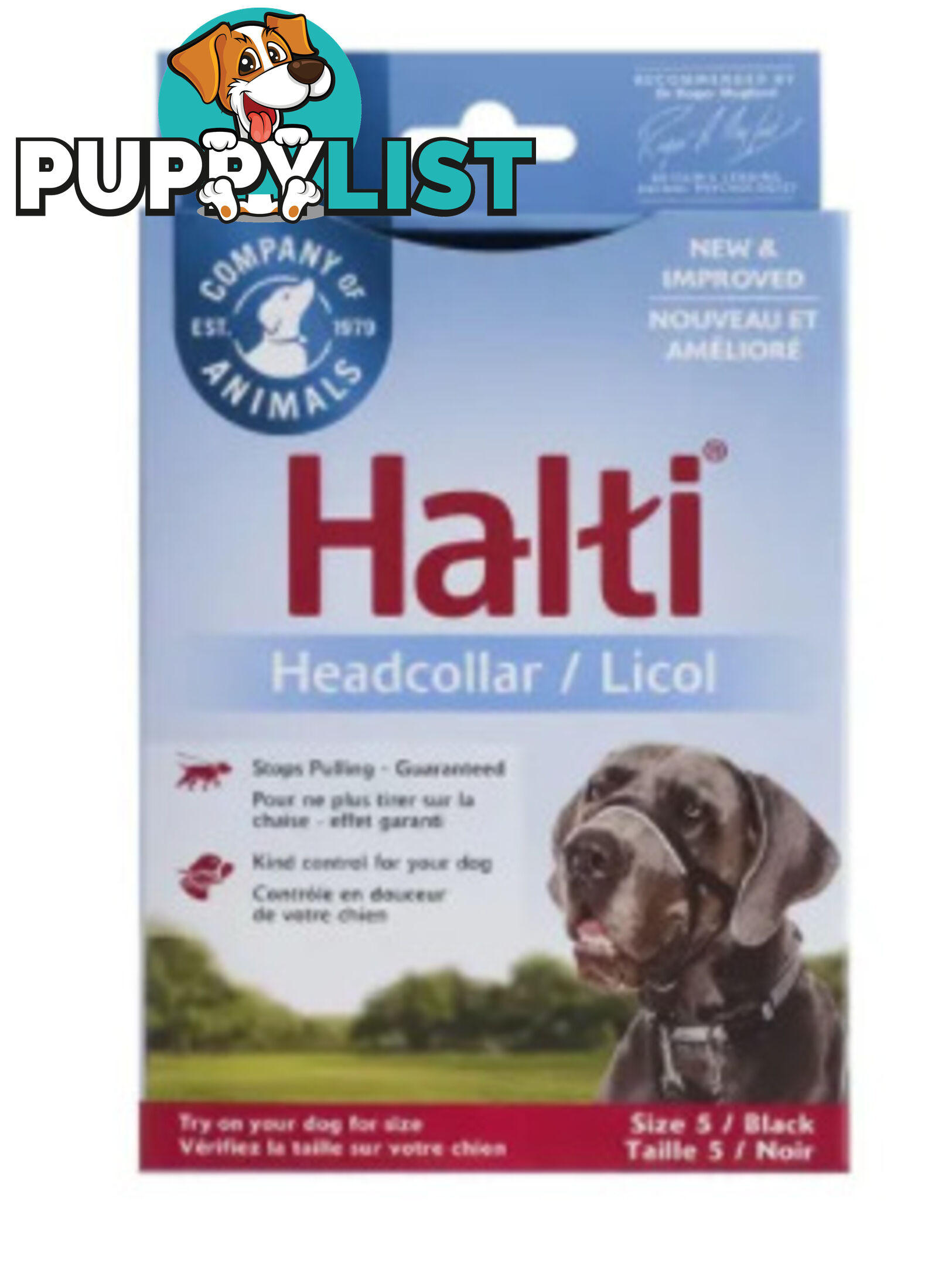 Halti Headcollar Black - Company of Animals. - WPS-DAH2010
