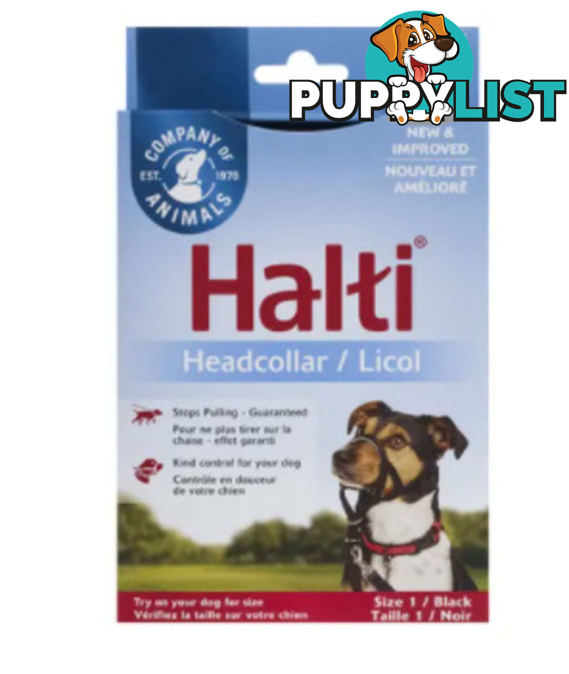 Halti Headcollar Black - Company of Animals. - WPS-DAH2010