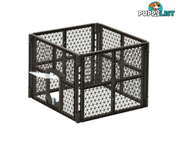 i.Pet Pet Dog Playpen Enclosure Panel Fence Puppy Cage Plastic Play Pen Foldable - PET-DOGPLAYPEN-PL-8-BR