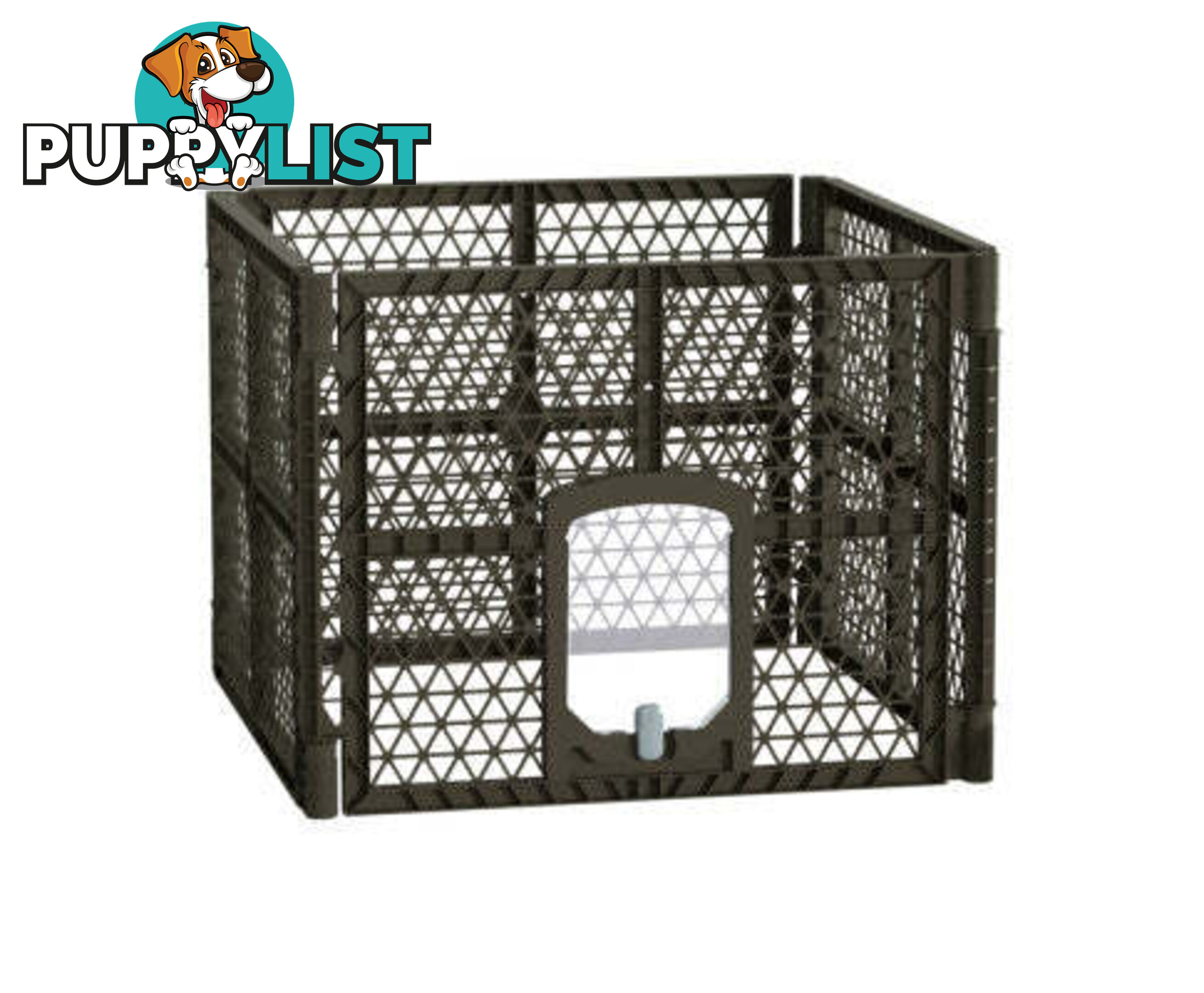 i.Pet Pet Dog Playpen Enclosure Panel Fence Puppy Cage Plastic Play Pen Foldable - PET-DOGPLAYPEN-PL-8-BR