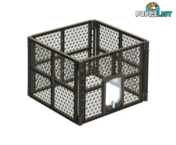 i.Pet Pet Dog Playpen Enclosure Panel Fence Puppy Cage Plastic Play Pen Foldable - PET-DOGPLAYPEN-PL-8-BR