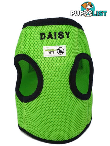 Doggie ID Vest Soft Air Mesh Personlised Embroidered - MDPIDVESSGRN