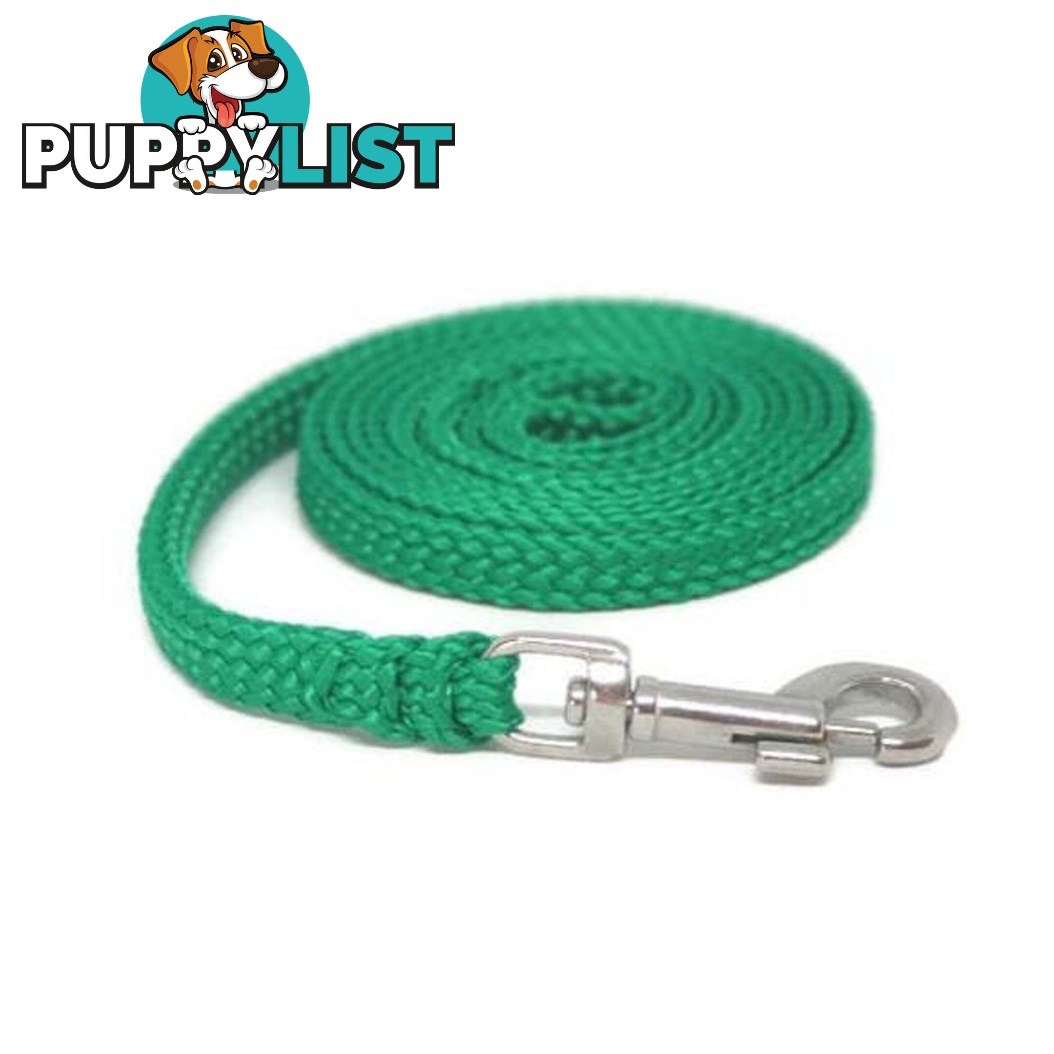 1.8m to 10m Long Dog Lead No Stitching Tough Yarnix 10mm Wide - YNXLD10-5-PUR-SS