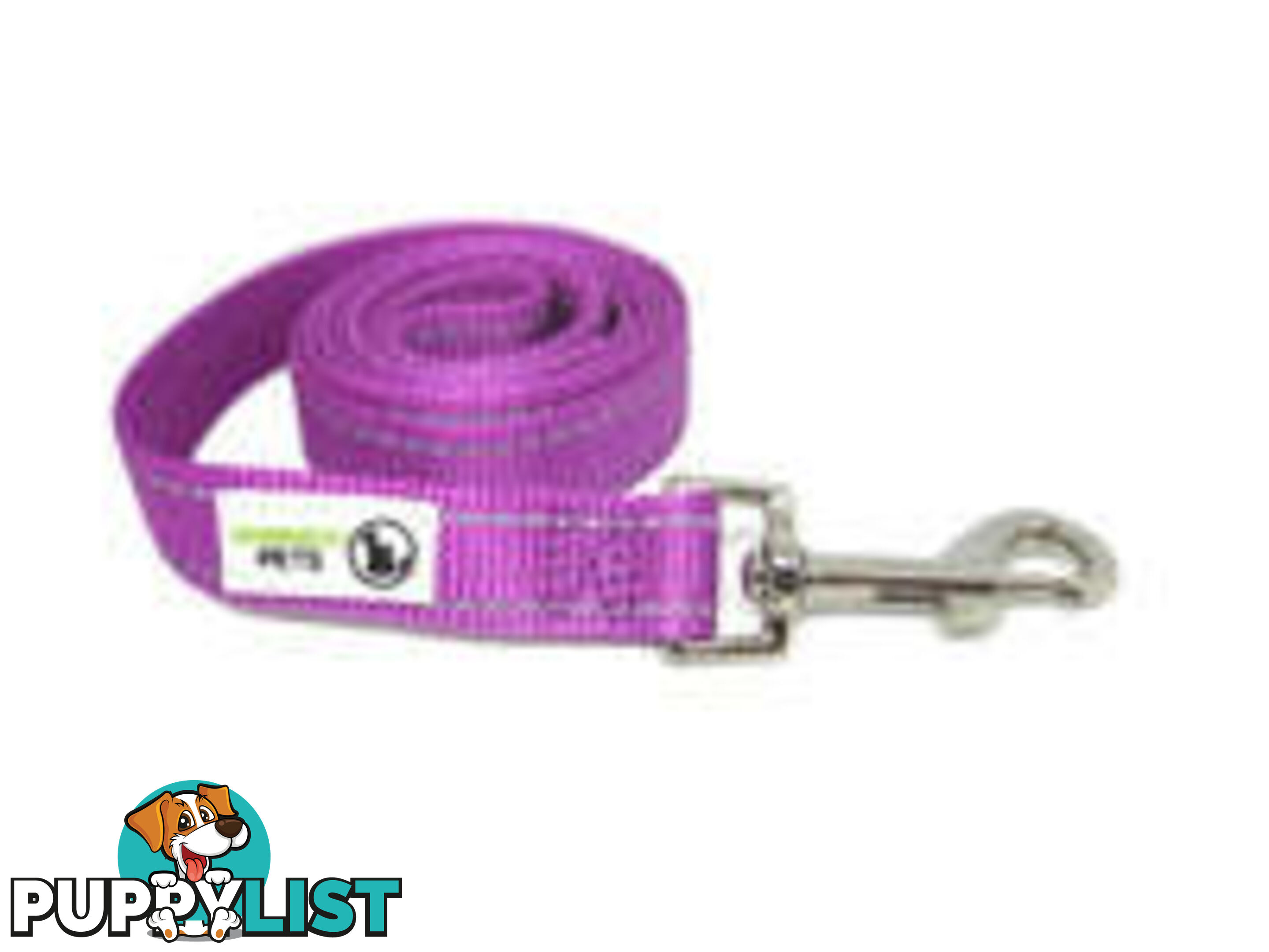 1.8m Nylon w/Reflective Stitching Dog Lead - Moondidley Pets - MDPLDREFTUR201.8