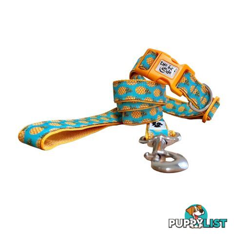 Pineapple Dog Collar - Hand Made by The Bark Side - TBSPIN2L