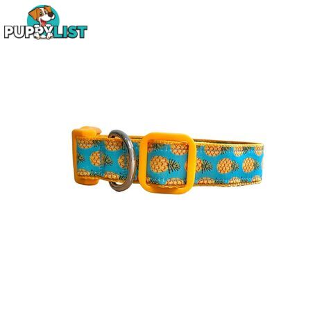 Pineapple Dog Collar - Hand Made by The Bark Side - TBSPIN2L