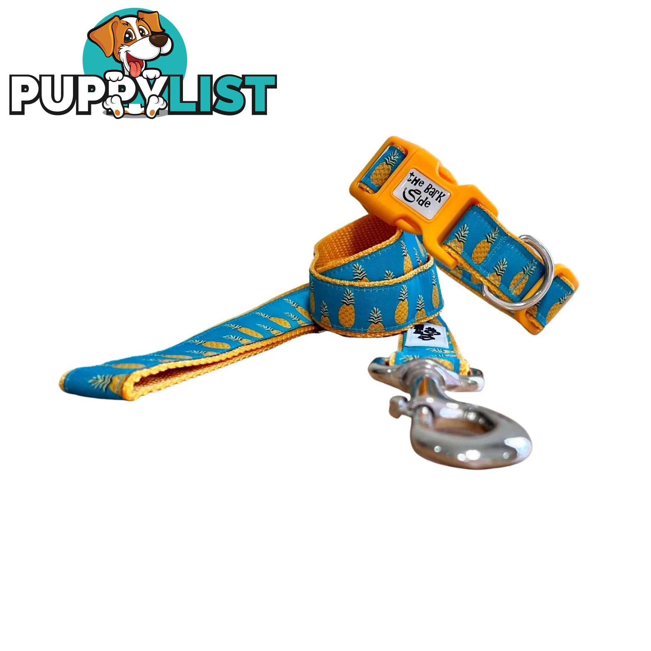 Pineapple Dog Collar - Hand Made by The Bark Side - TBSPIN2L