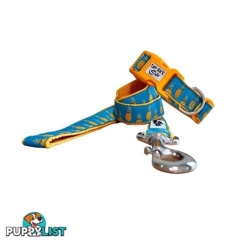 Pineapple Dog Collar - Hand Made by The Bark Side - TBSPIN2L