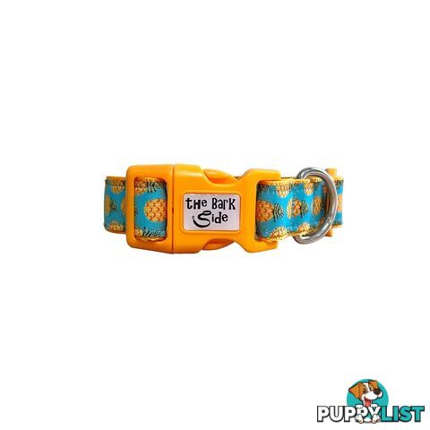 Pineapple Dog Collar - Hand Made by The Bark Side - TBSPIN2L