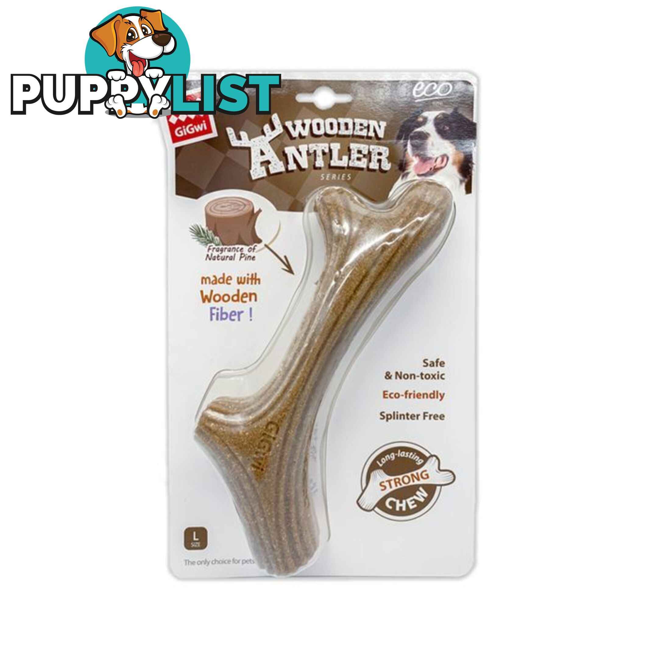 Dog Chew Wooden Antler Gigwi - WPS-DAG3310