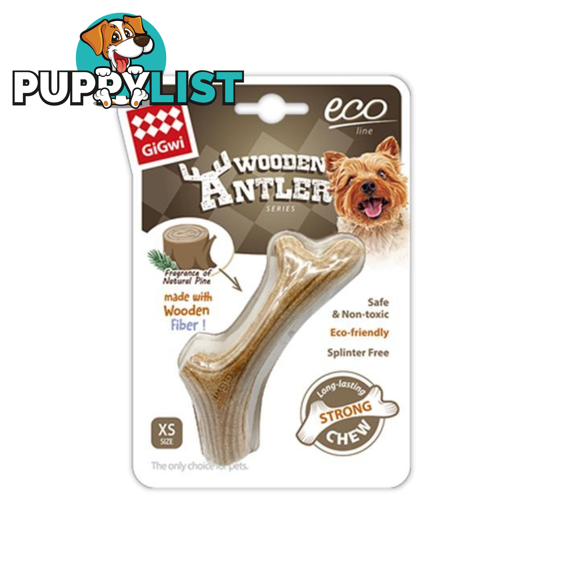 Dog Chew Wooden Antler Gigwi - WPS-DAG3310