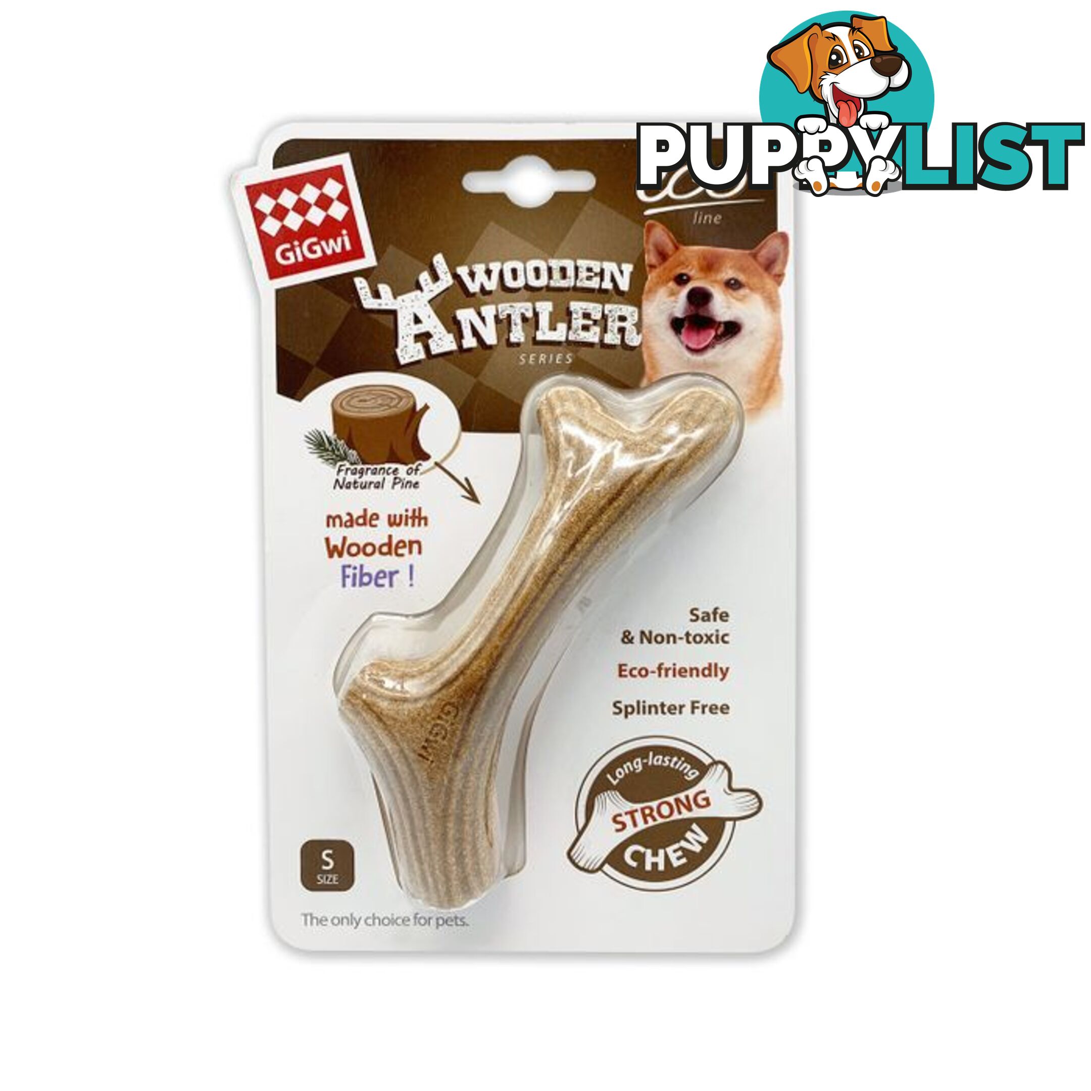 Dog Chew Wooden Antler Gigwi - WPS-DAG3310