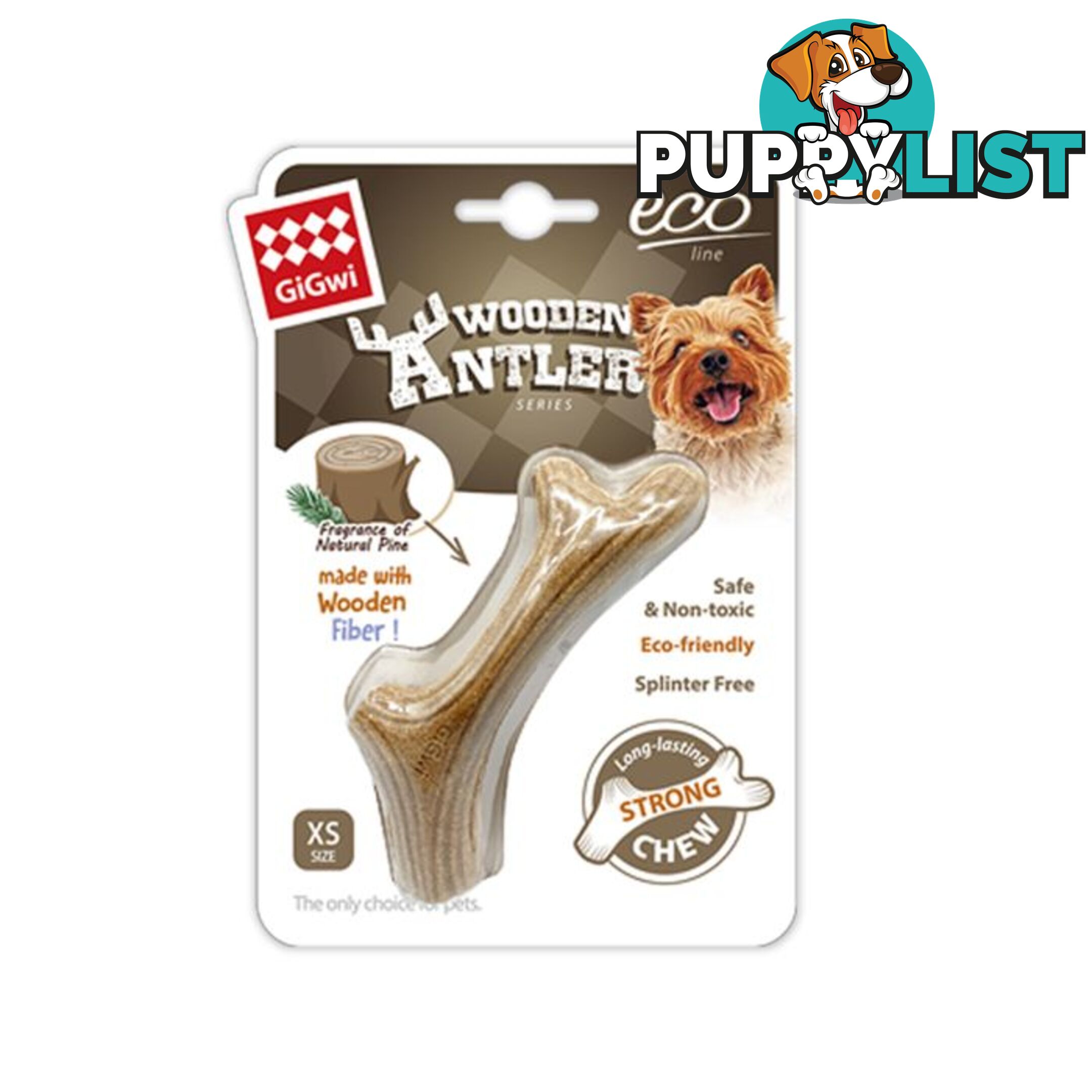 Dog Chew Wooden Antler Gigwi - WPS-DAG3310