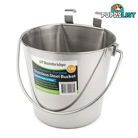 FLAT SIDED STAINLESS BUCKETS - BAINBRIDGE - BB-A3589