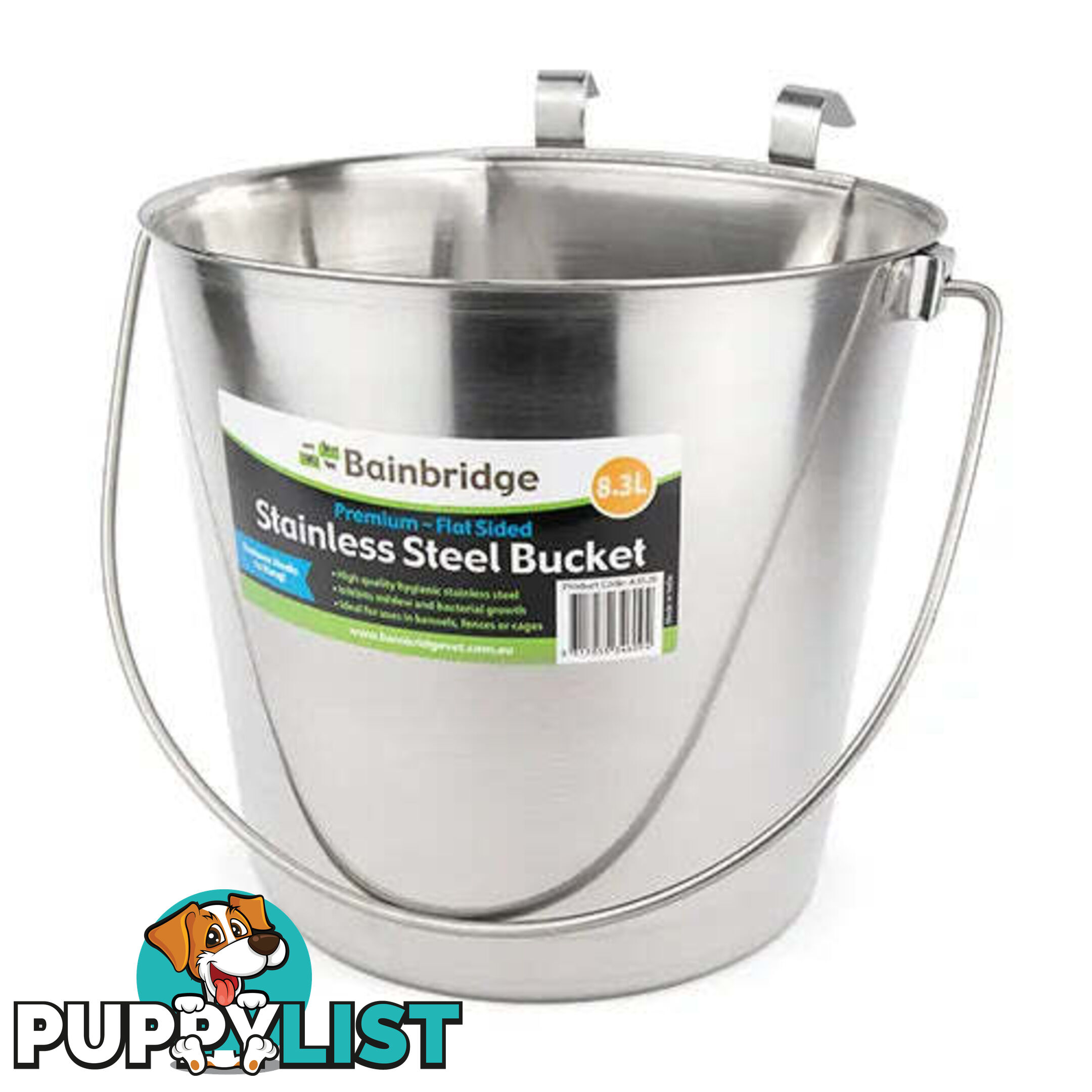 FLAT SIDED STAINLESS BUCKETS - BAINBRIDGE - BB-A3589