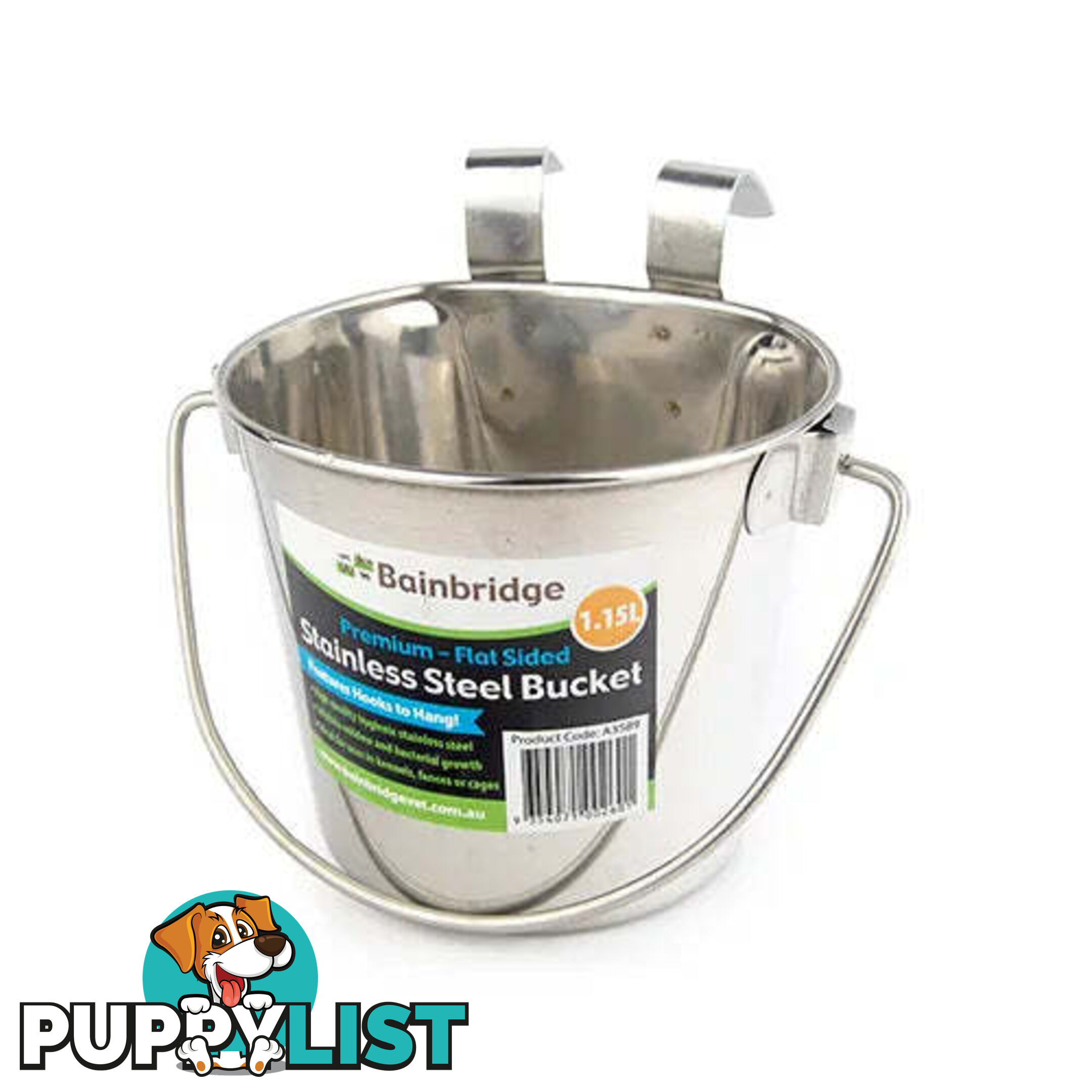 FLAT SIDED STAINLESS BUCKETS - BAINBRIDGE - BB-A3589