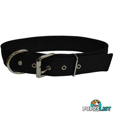 Dog Collar Tough Wide Double Layer Nylon Heavy Duty - Prestige. - PPP-18-1350-28-BR