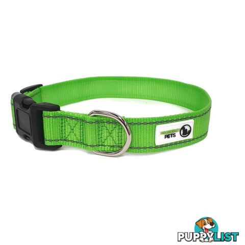 Nylon w/Reflective Stitching Dog Collar - Moondidley Pets - MDPCOLREFSTUR