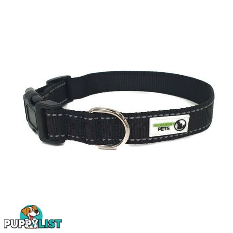 Nylon w/Reflective Stitching Dog Collar - Moondidley Pets - MDPCOLREFSTUR