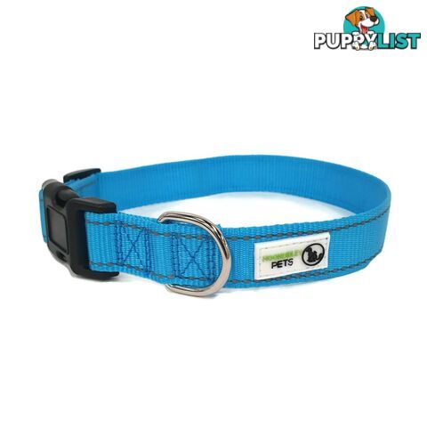 Nylon w/Reflective Stitching Dog Collar - Moondidley Pets - MDPCOLREFSTUR