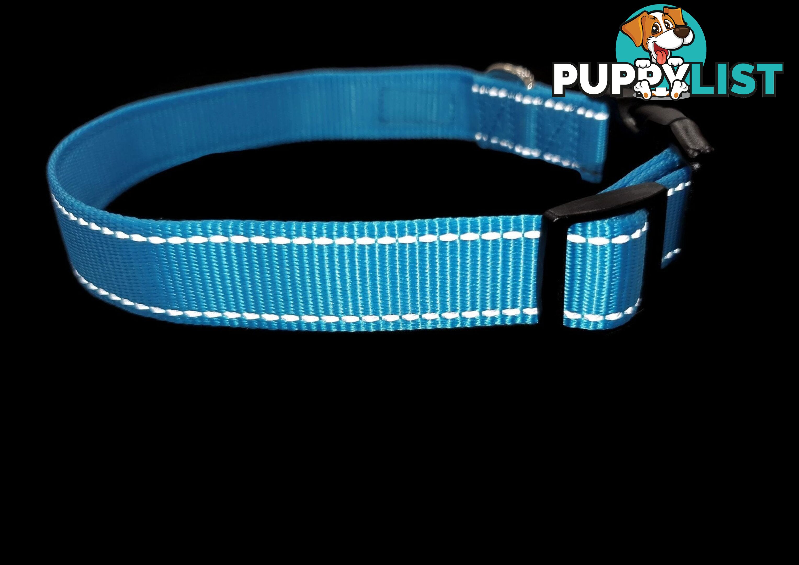 Nylon w/Reflective Stitching Dog Collar - Moondidley Pets - MDPCOLREFSTUR