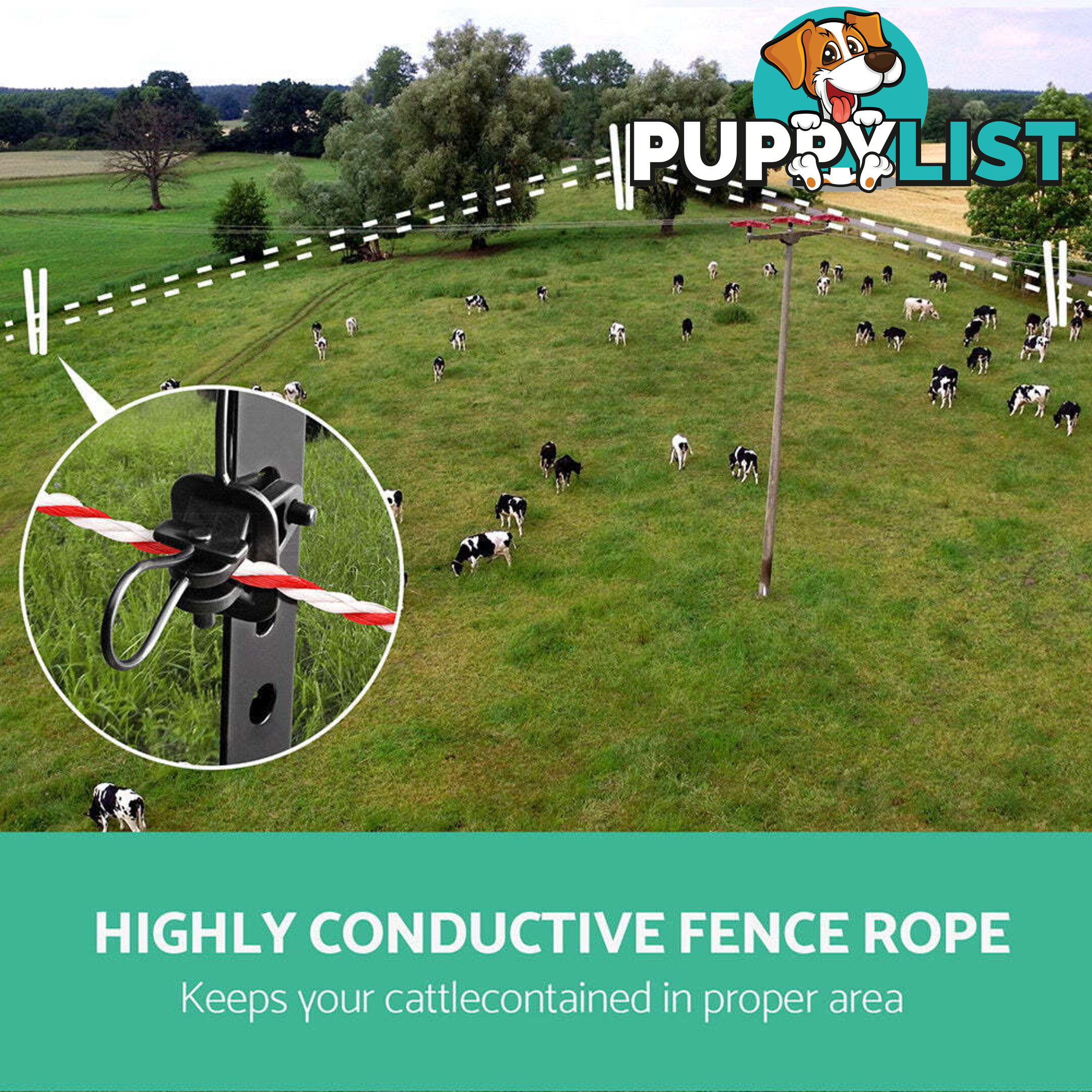 Giantz Electric Fence Poly Rope 2x 500M - FIK-ROPE-500MX2