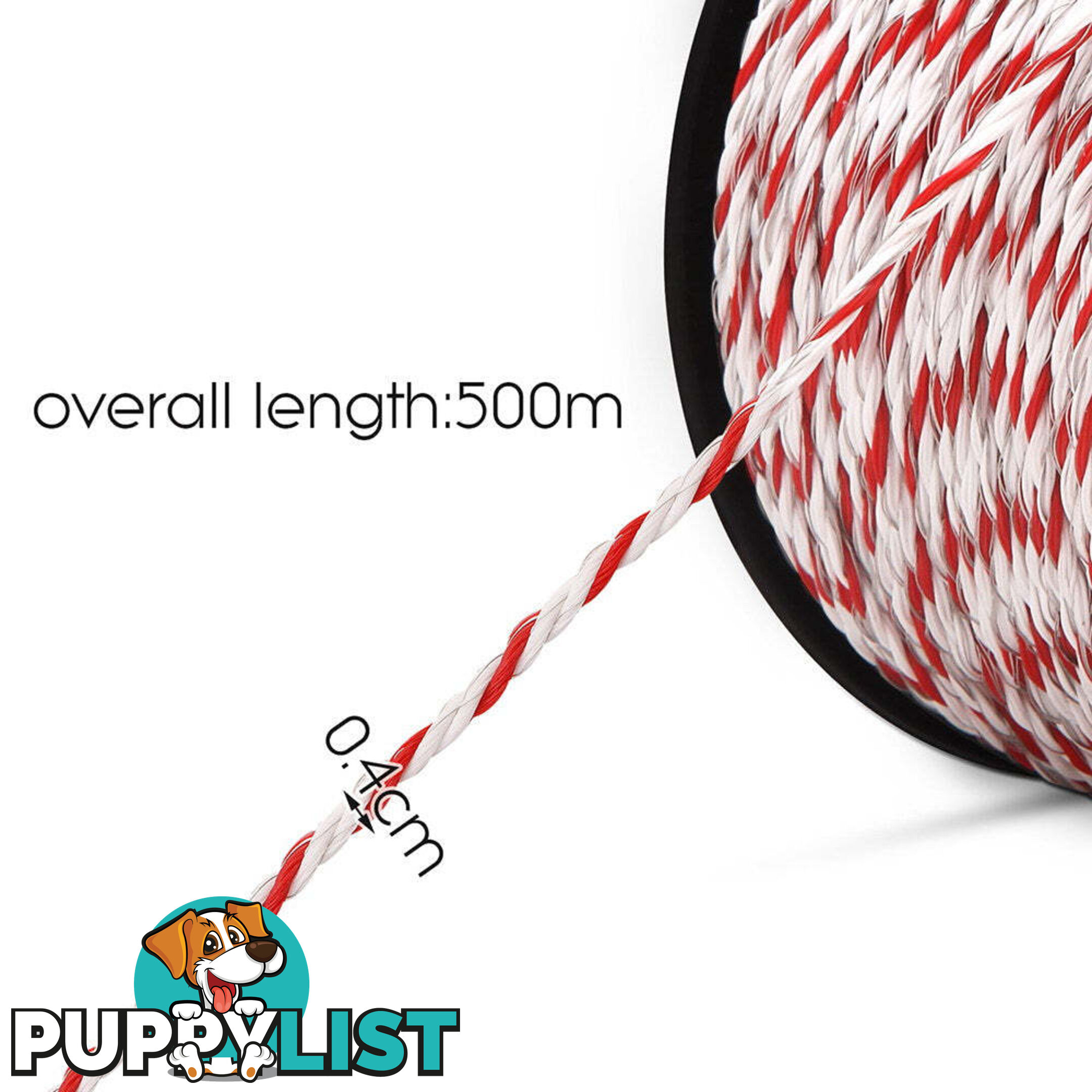 Giantz Electric Fence Poly Rope 2x 500M - FIK-ROPE-500MX2