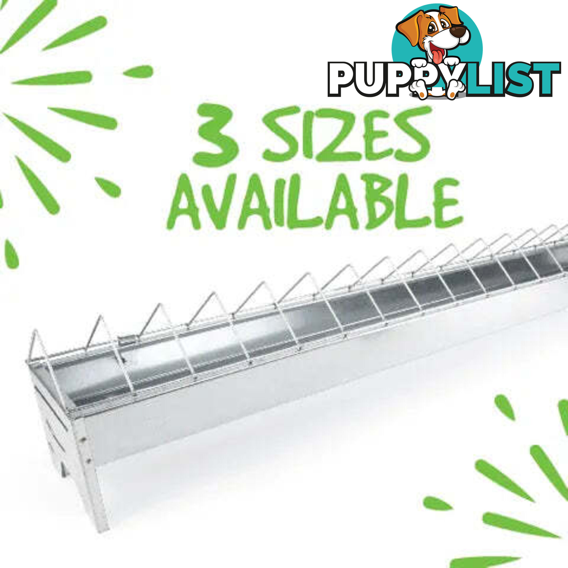 POULTRY GALVANISED FEED TROUGH - BAINBRIDGE - BB-A8071