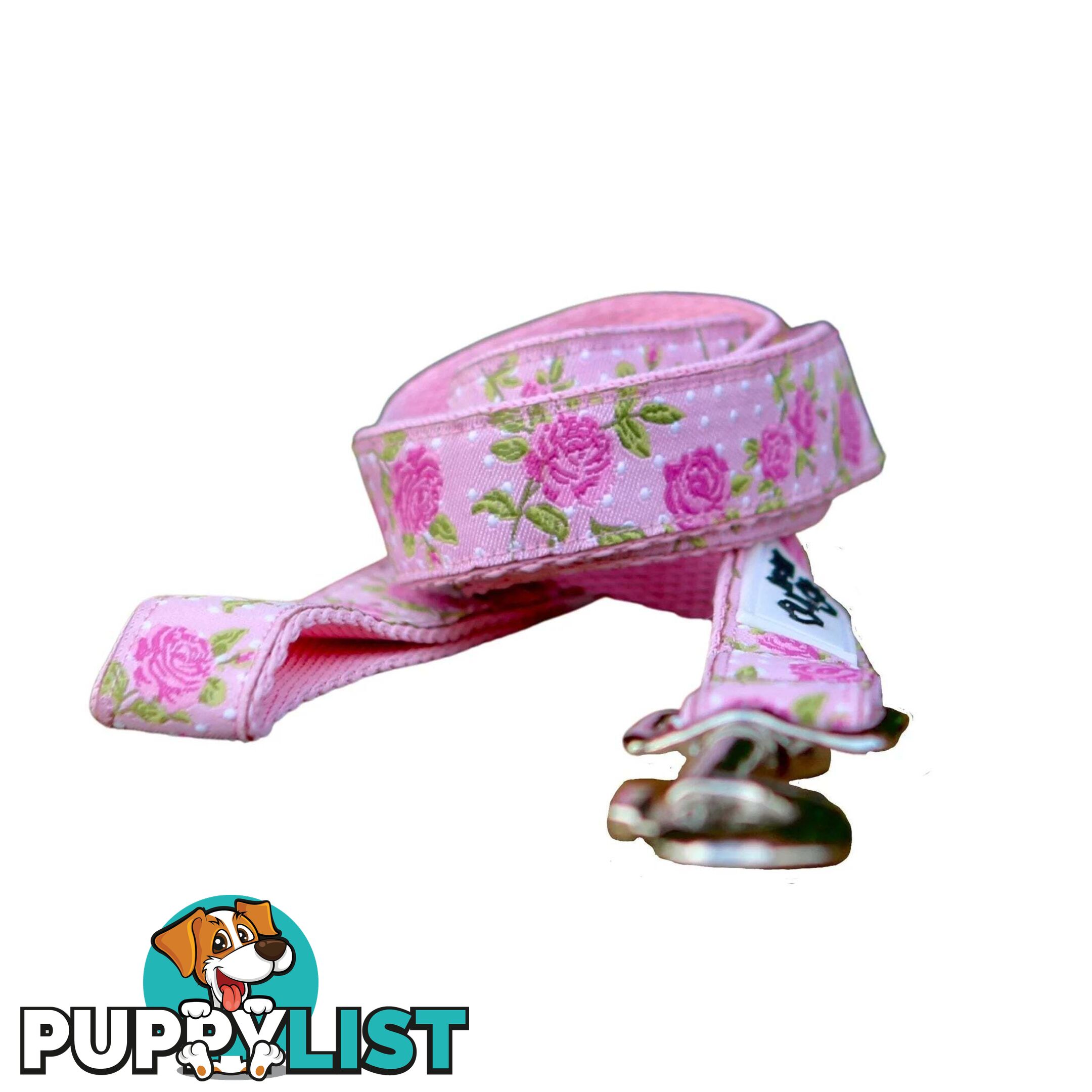 Rose Dog Lead / Dog Leash - Hand Made by The Bark Side - TBSLDROSPNK201.2