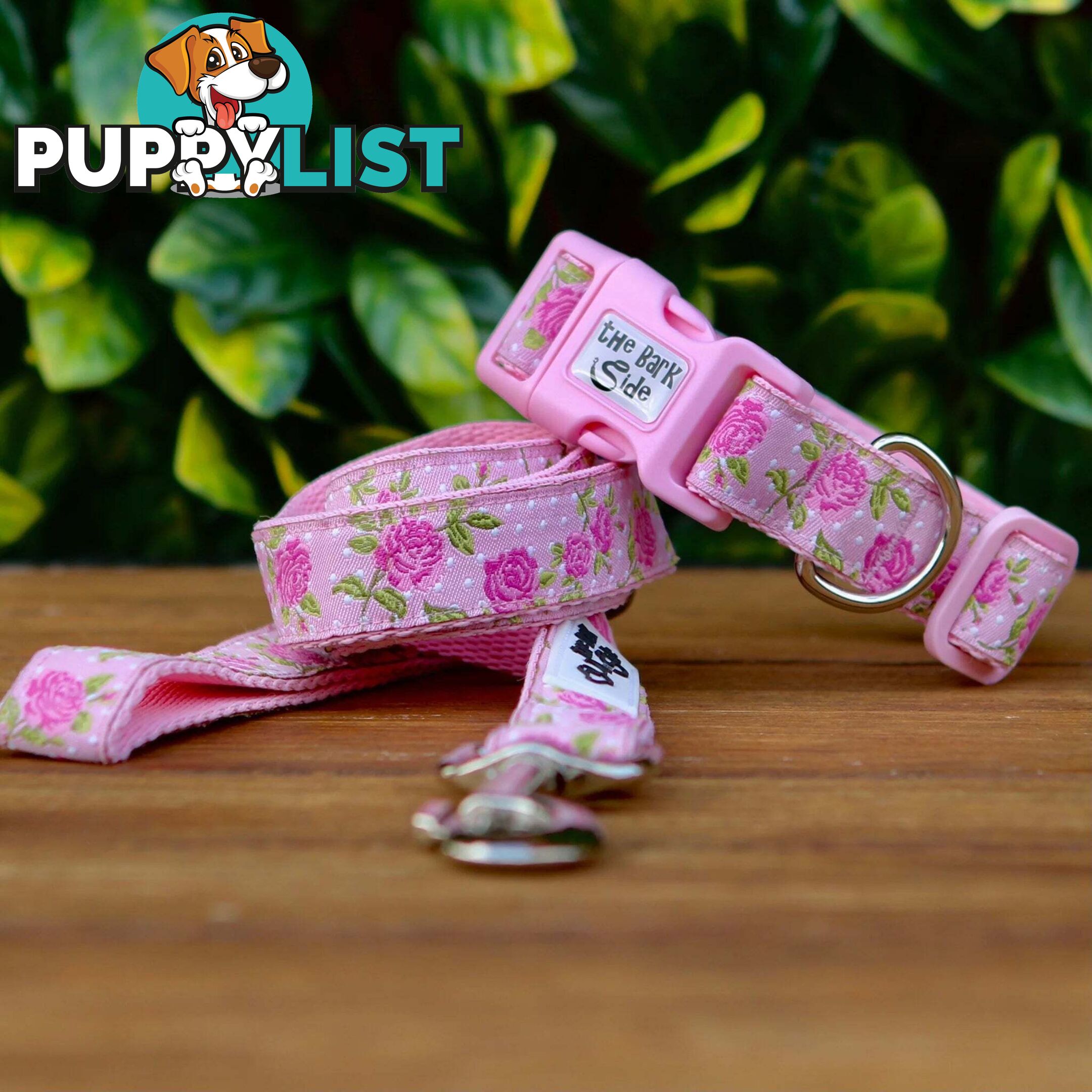 Rose Dog Lead / Dog Leash - Hand Made by The Bark Side - TBSLDROSPNK201.2
