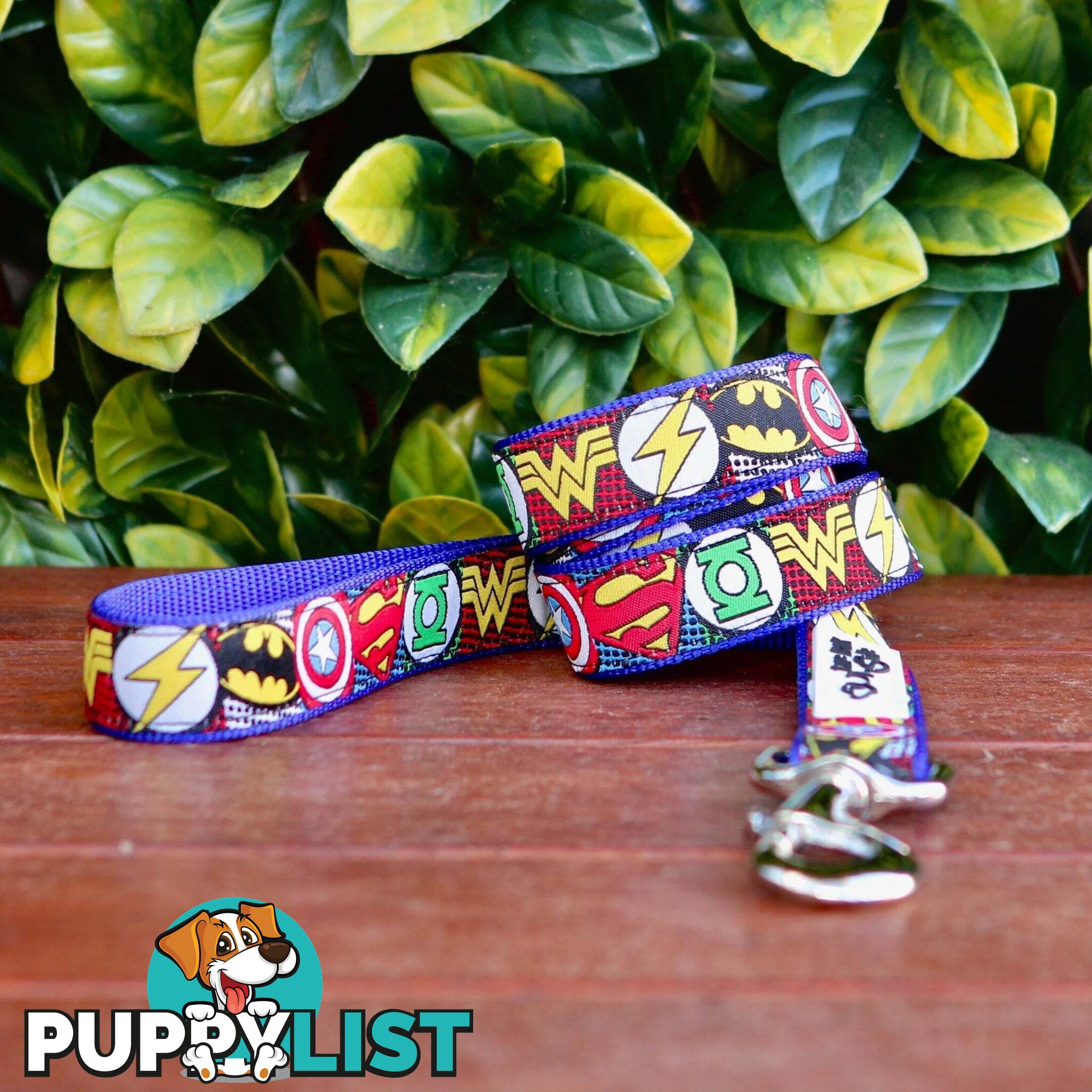 Superhero Dog Lead / Dog Leash - Hand Made by The Bark Side - TBSLDSUPBLK201.8