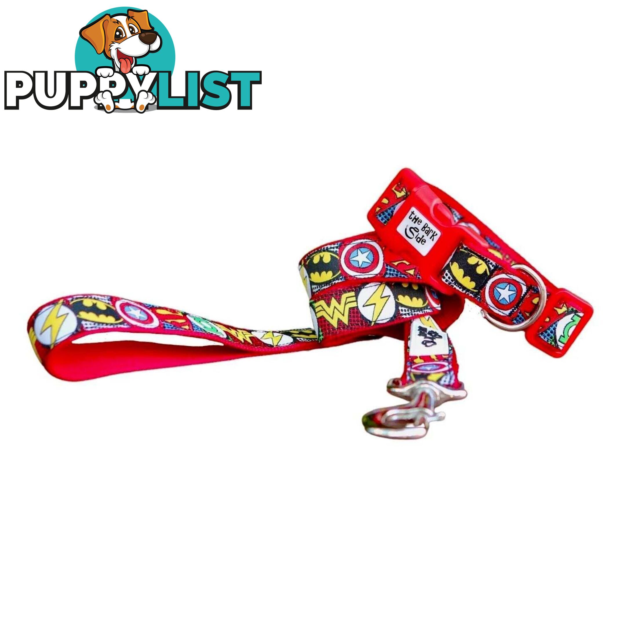 Superhero Dog Lead / Dog Leash - Hand Made by The Bark Side - TBSLDSUPBLK201.8