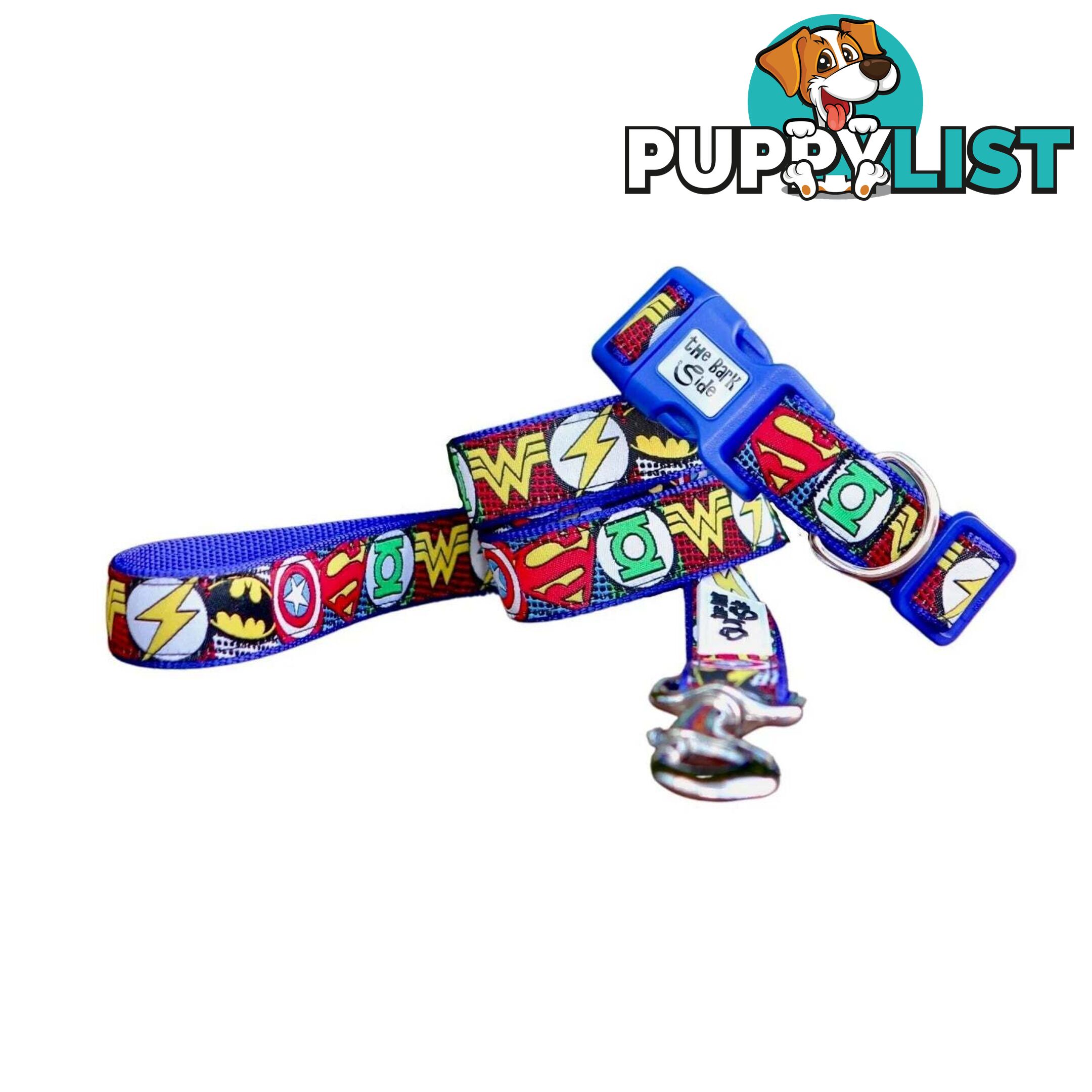 Superhero Dog Lead / Dog Leash - Hand Made by The Bark Side - TBSLDSUPBLK201.8
