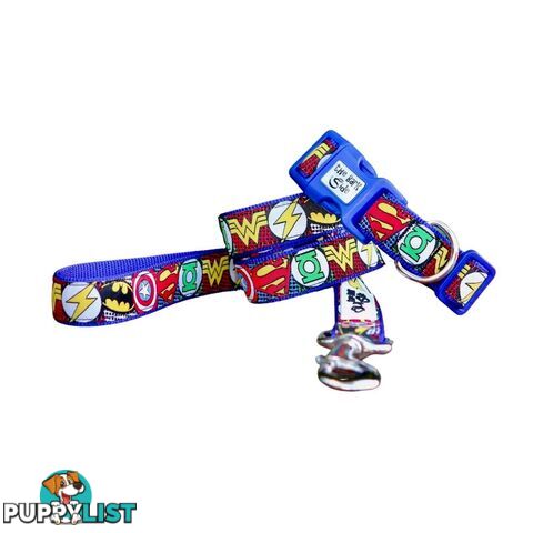 Superhero Dog Lead / Dog Leash - Hand Made by The Bark Side - TBSLDSUPBLK201.8