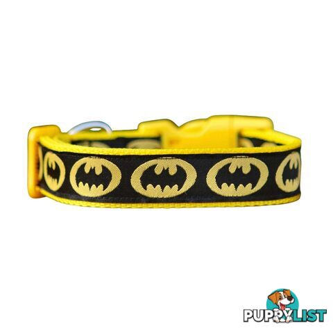 Batman Dog Collar - Hand Made by The Bark Side - TBSBATSML