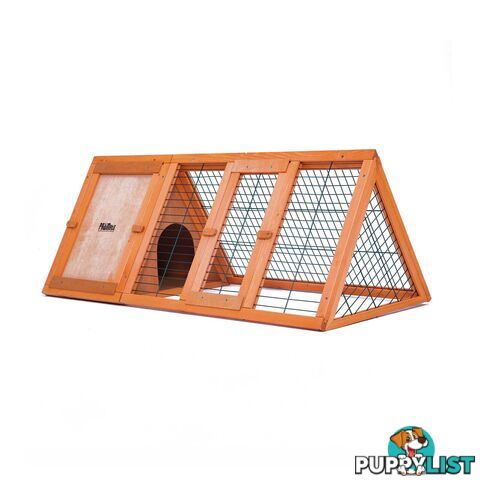 Rabbit Hutch Chicken Coop 118 x 50 x 45cm Triangle Cage Run Ester - V274-PET-RH1480S