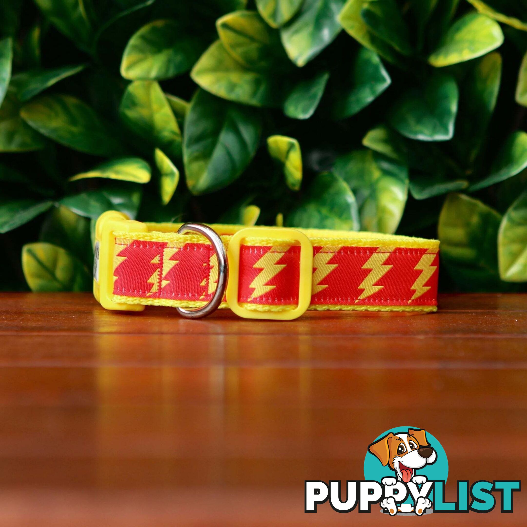 Lightning Bolt Dog Collar - Hand Made by The Bark Side - TBSLIGLYEL
